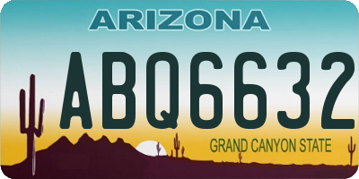 AZ license plate ABQ6632