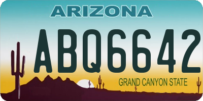 AZ license plate ABQ6642