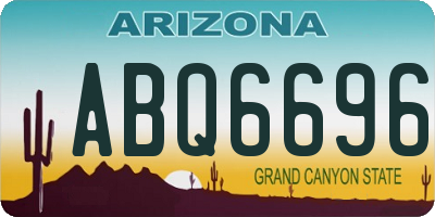 AZ license plate ABQ6696