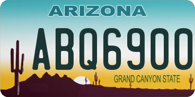 AZ license plate ABQ6900