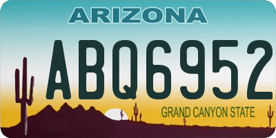 AZ license plate ABQ6952