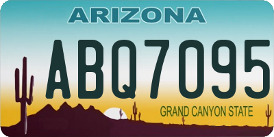 AZ license plate ABQ7095
