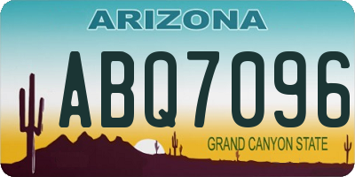 AZ license plate ABQ7096