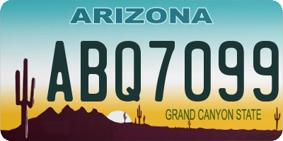AZ license plate ABQ7099