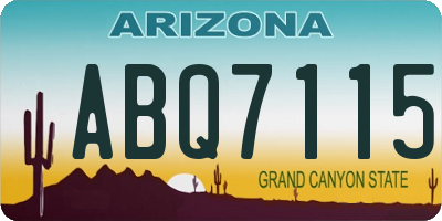 AZ license plate ABQ7115