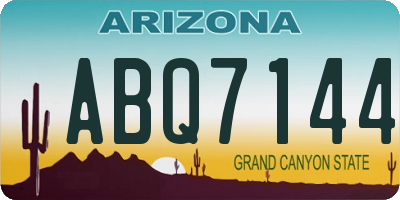 AZ license plate ABQ7144