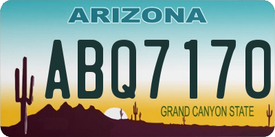 AZ license plate ABQ7170