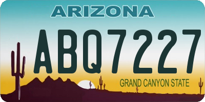 AZ license plate ABQ7227