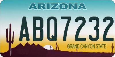 AZ license plate ABQ7232