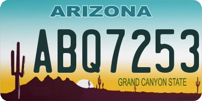 AZ license plate ABQ7253