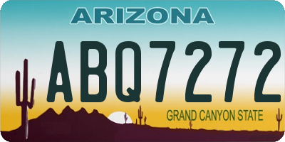 AZ license plate ABQ7272
