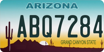 AZ license plate ABQ7284