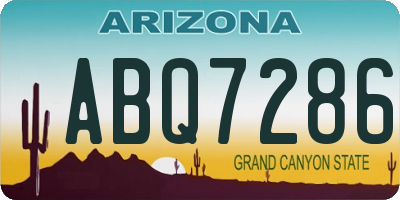 AZ license plate ABQ7286