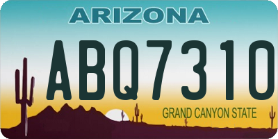 AZ license plate ABQ7310