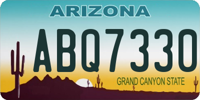 AZ license plate ABQ7330