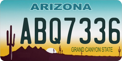 AZ license plate ABQ7336
