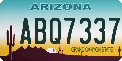 AZ license plate ABQ7337