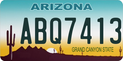 AZ license plate ABQ7413