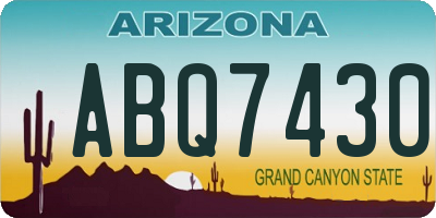 AZ license plate ABQ7430