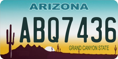 AZ license plate ABQ7436