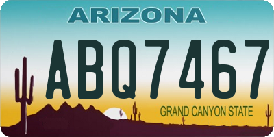 AZ license plate ABQ7467