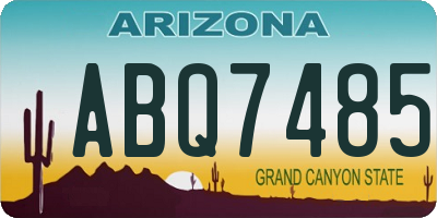 AZ license plate ABQ7485