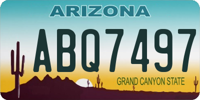 AZ license plate ABQ7497