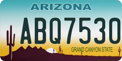 AZ license plate ABQ7530