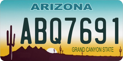 AZ license plate ABQ7691