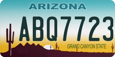 AZ license plate ABQ7723