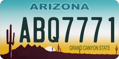 AZ license plate ABQ7771