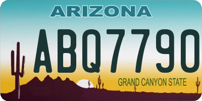 AZ license plate ABQ7790