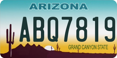 AZ license plate ABQ7819