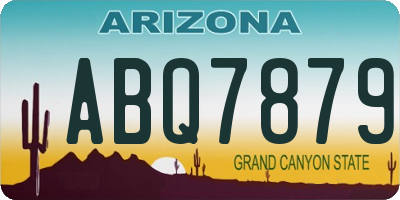 AZ license plate ABQ7879