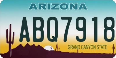 AZ license plate ABQ7918
