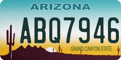 AZ license plate ABQ7946