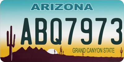 AZ license plate ABQ7973