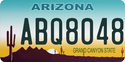 AZ license plate ABQ8048