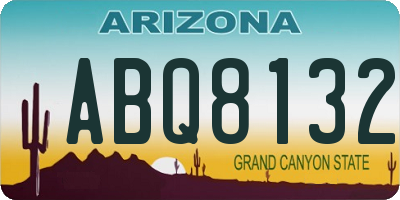 AZ license plate ABQ8132