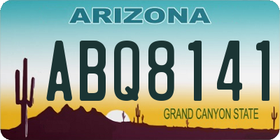 AZ license plate ABQ8141
