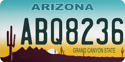 AZ license plate ABQ8236