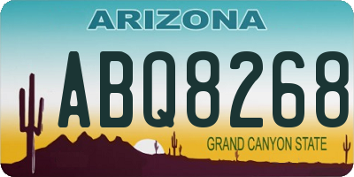 AZ license plate ABQ8268