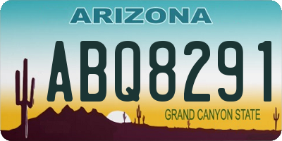 AZ license plate ABQ8291
