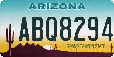 AZ license plate ABQ8294
