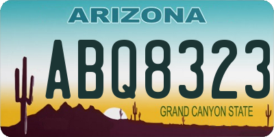 AZ license plate ABQ8323