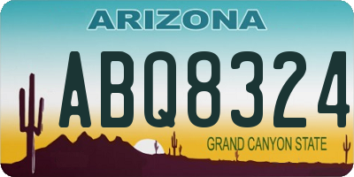 AZ license plate ABQ8324