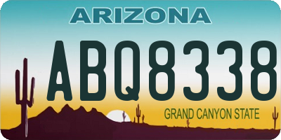 AZ license plate ABQ8338
