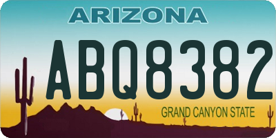 AZ license plate ABQ8382