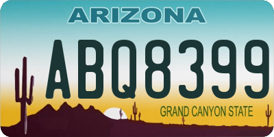 AZ license plate ABQ8399