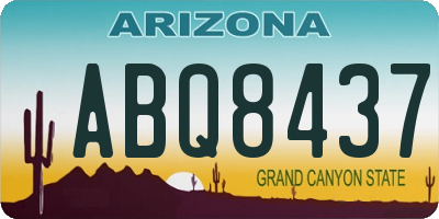 AZ license plate ABQ8437